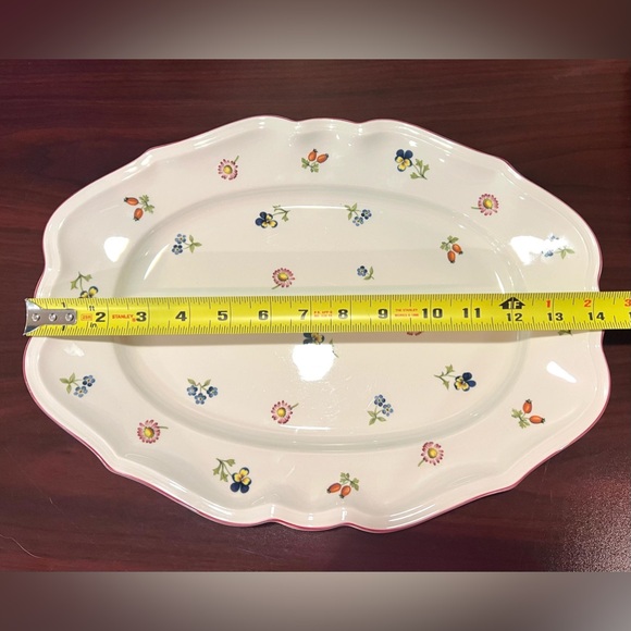 14" Villeroy & Boch Petite Fleur oval serving platter - Picture 2 of 5